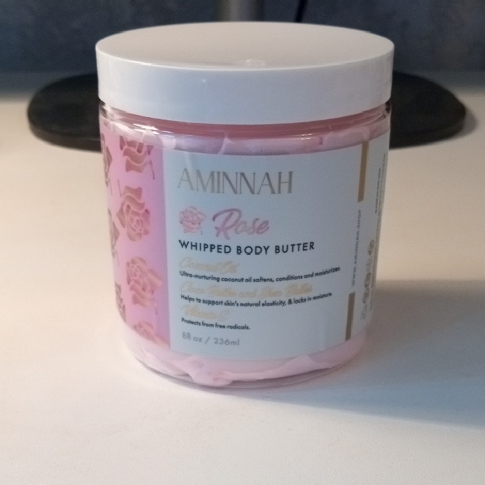 AMINNAH Rose Whipped Body Butter - Pink